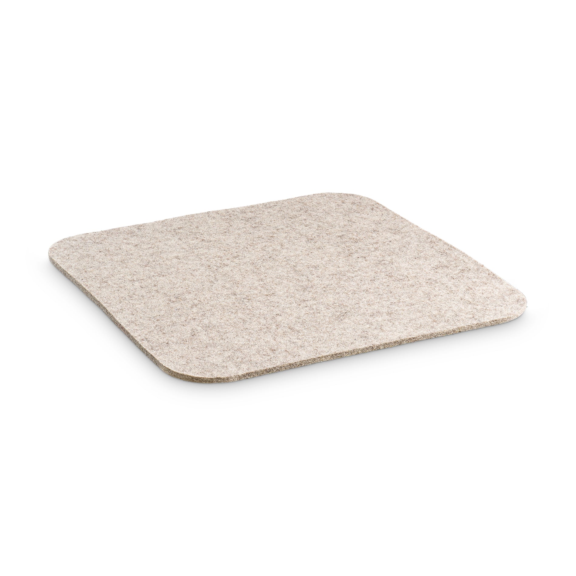 Eckige Sitzauflage aus hochwertiger Merino-Schafwolle in Beige