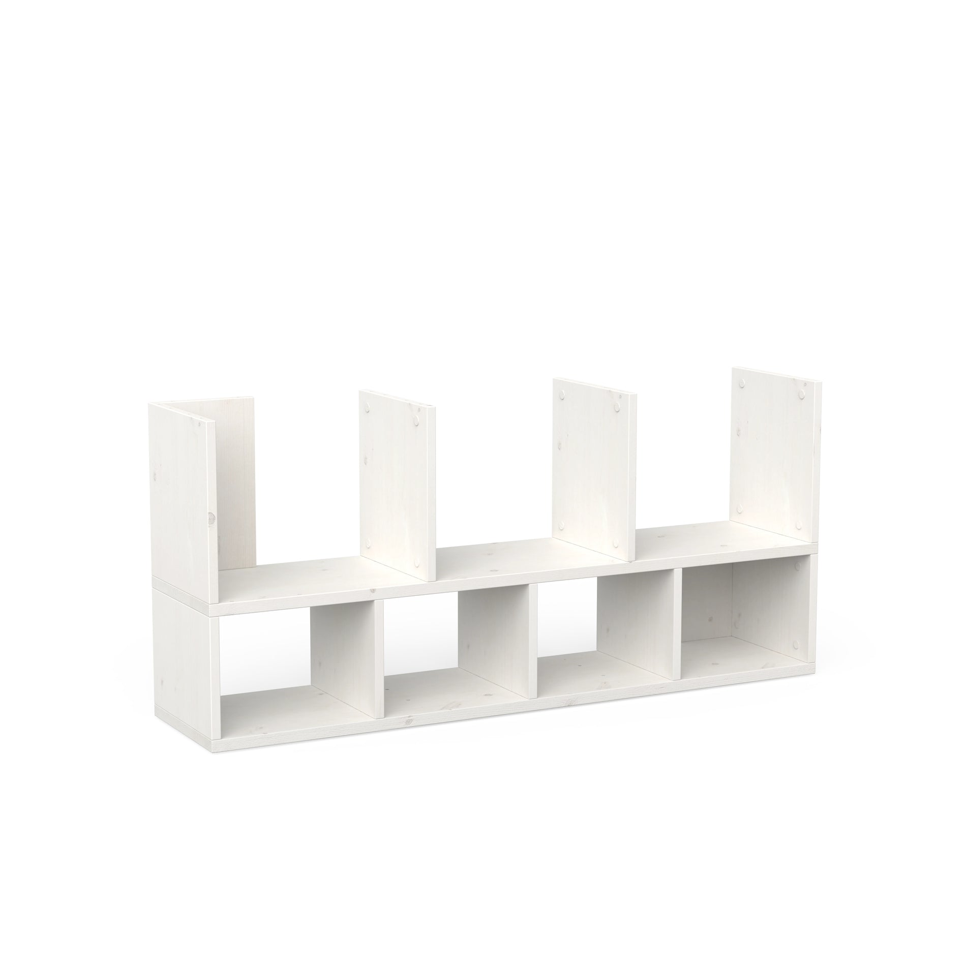 Regalmodul Alma Erweiterung Bücherregal weiß lasiertes Massivholz ökologisch skandinavisches Design