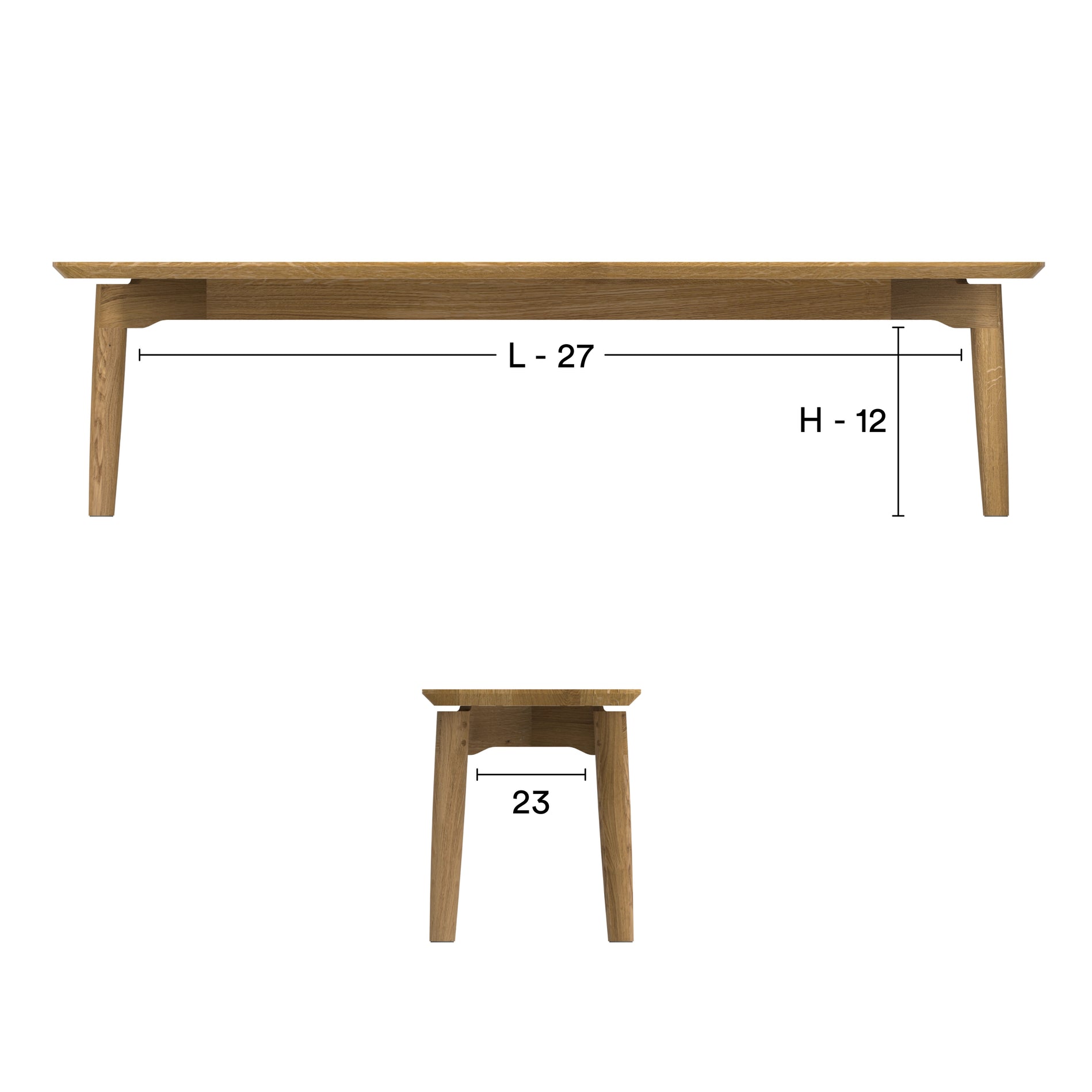 Maßen Sitzbank Form S