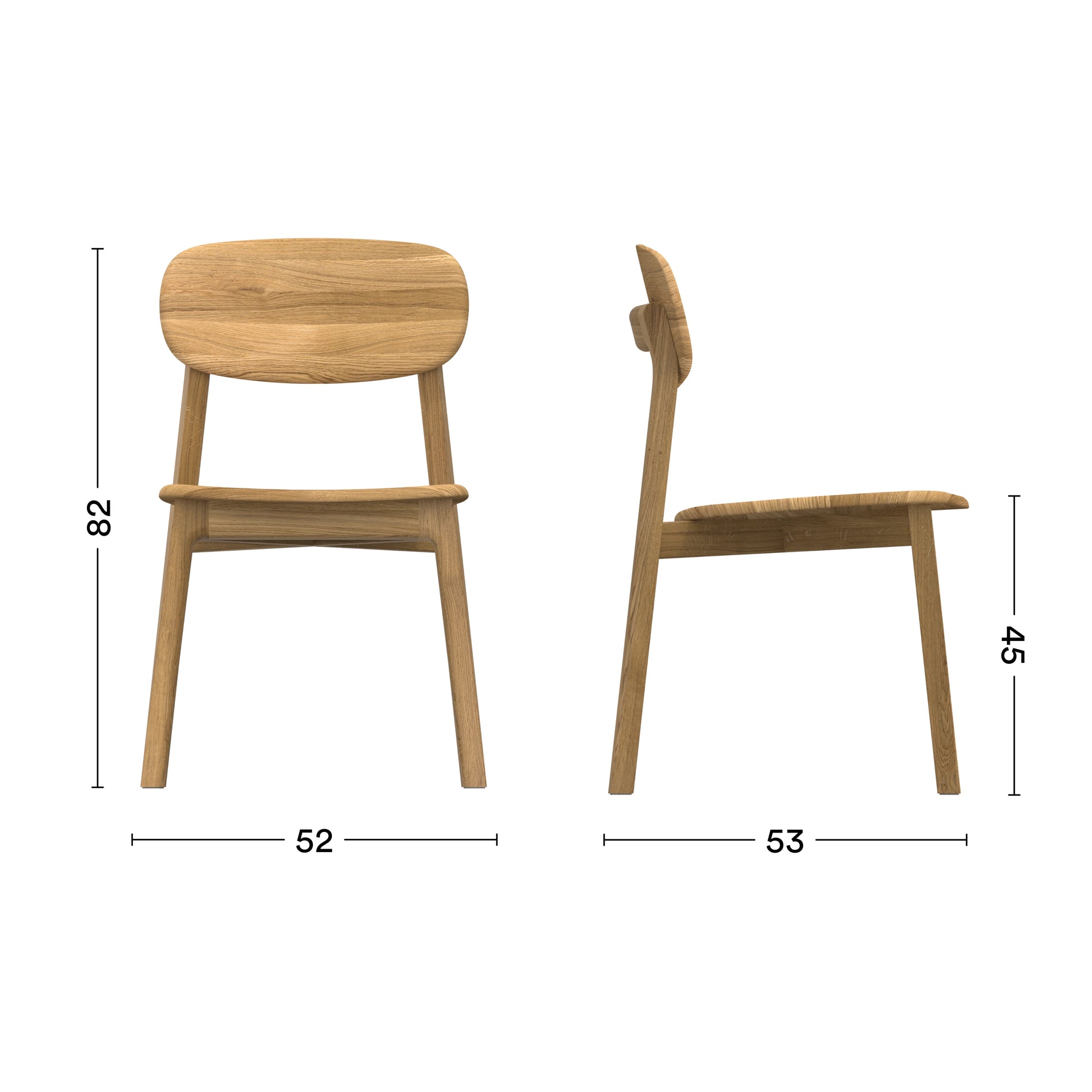 Maße von Stuhl June