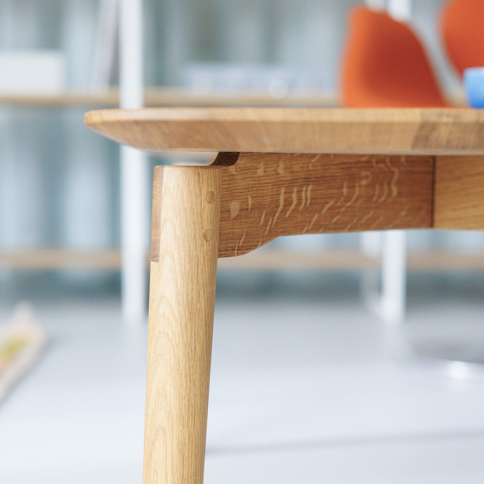 Biomöbel Couchtisch Form S aus Natürlich geölter Wildeiche handgefertigt