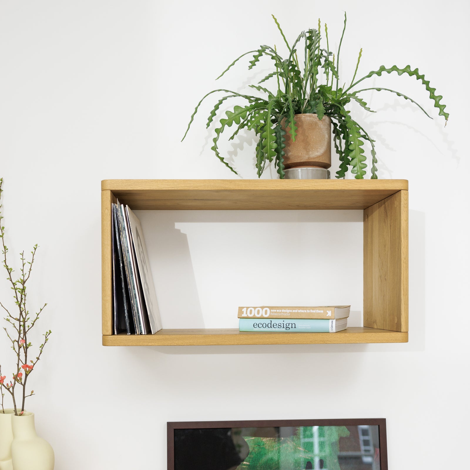 Echtholz Wandregal Neukölln M ökologisches Wildeichen Vollholz