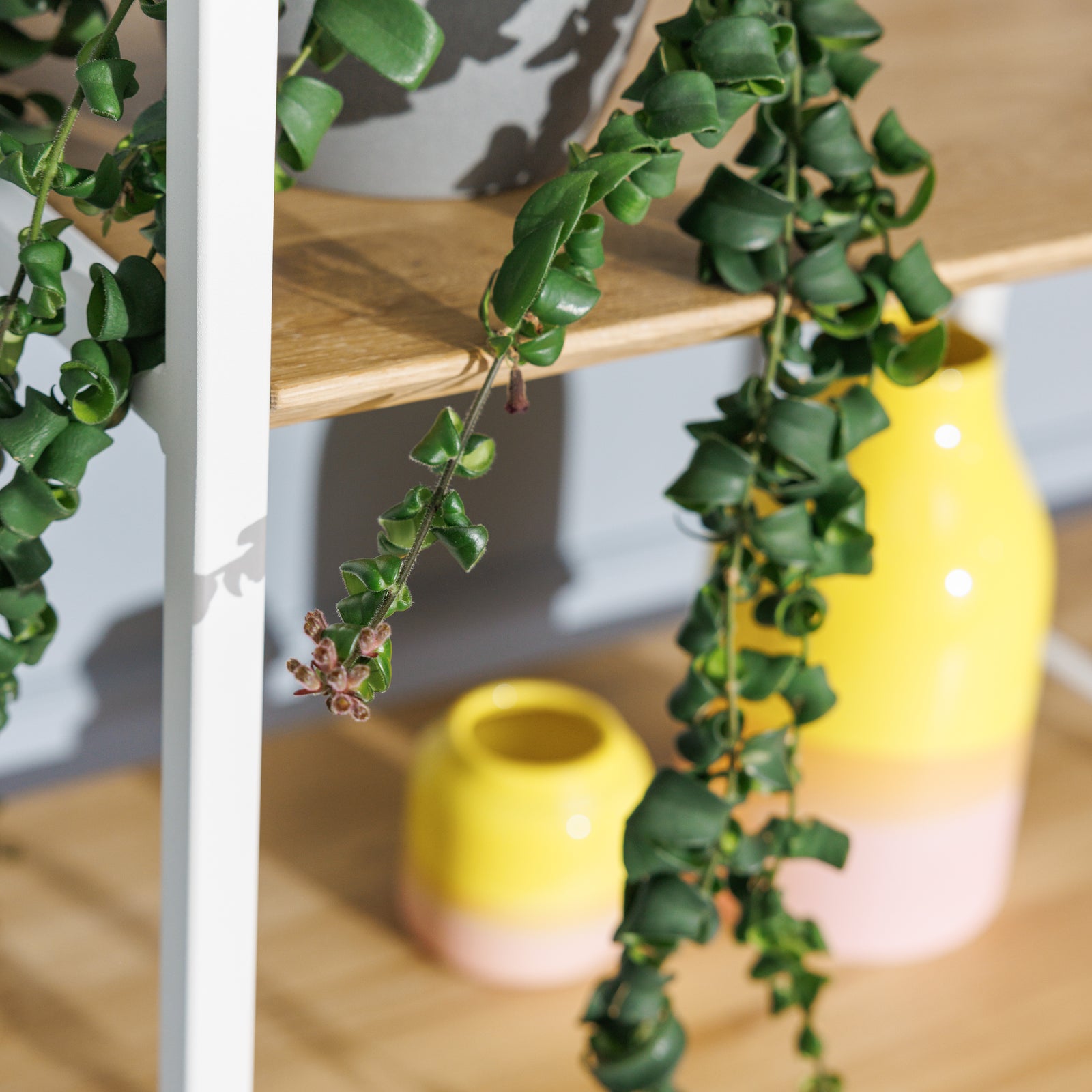 Schlichtes Regal mit robustem Metallrahmen