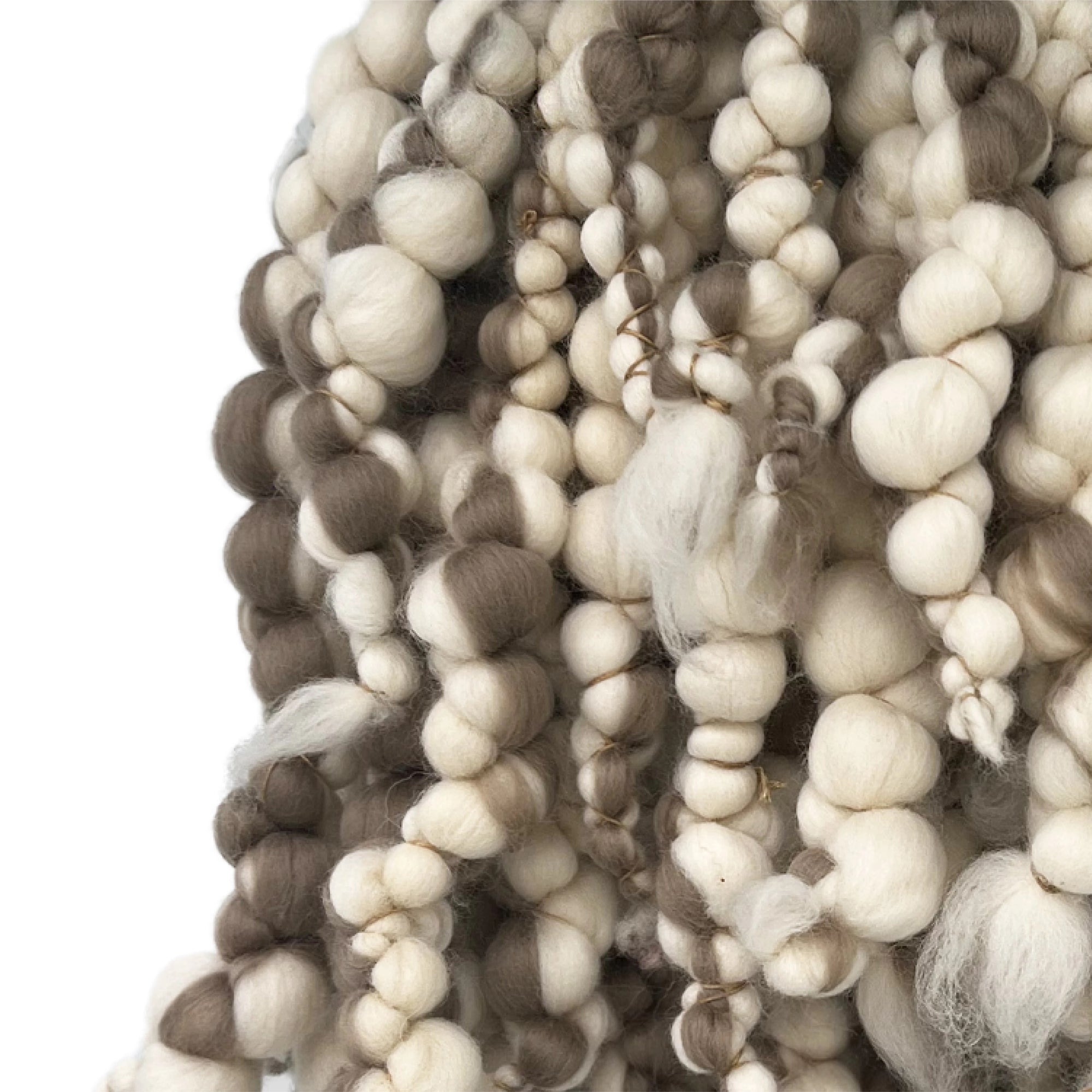 Kunst Merinowolle Beige Braun
