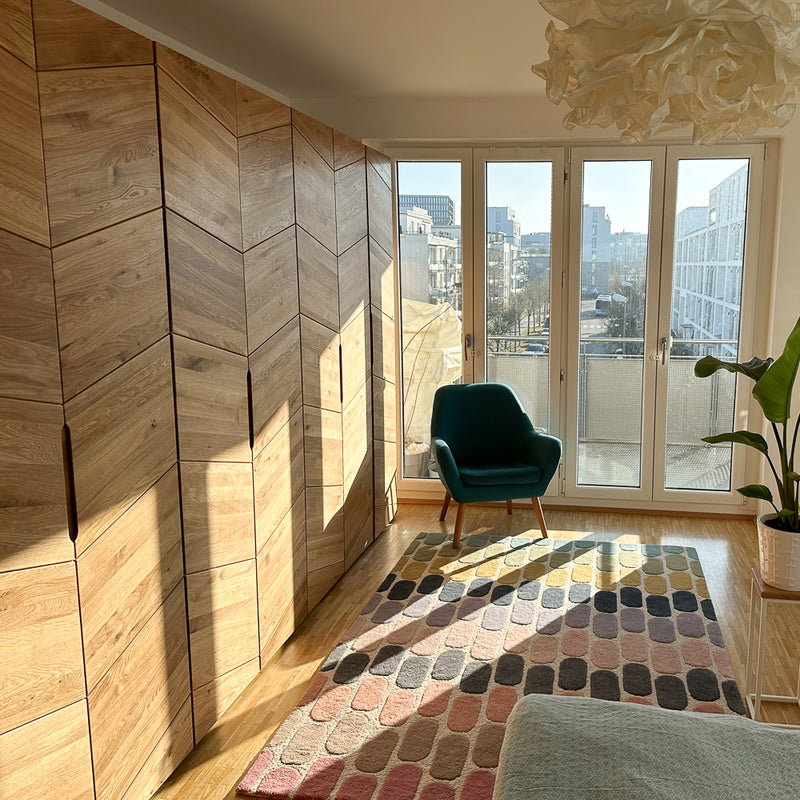 Großer Design Kleiderschrank aus Eiche