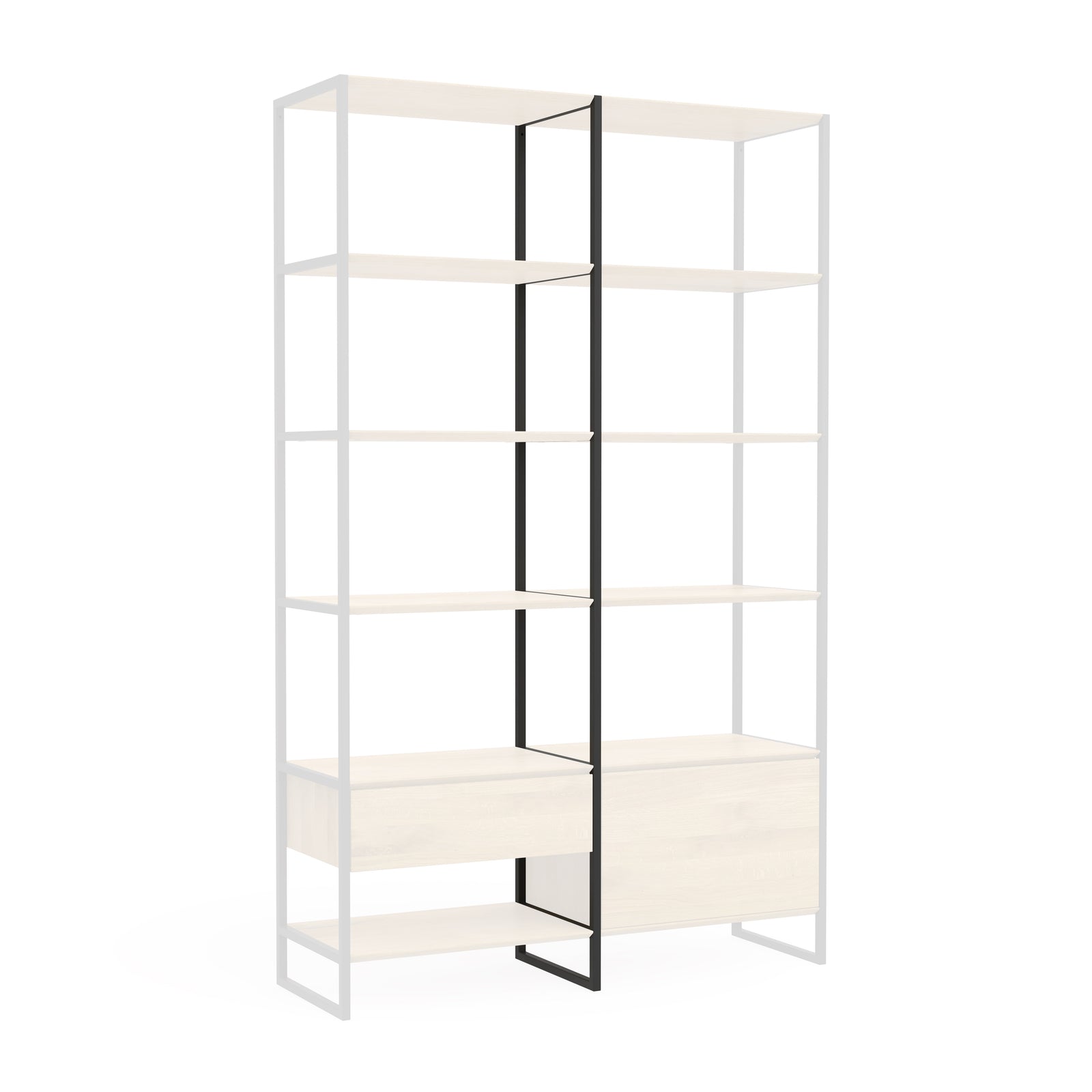 Nachhaltige Design Möbel aus Stahl und hell geölter Eiche minimalsitisch elegant