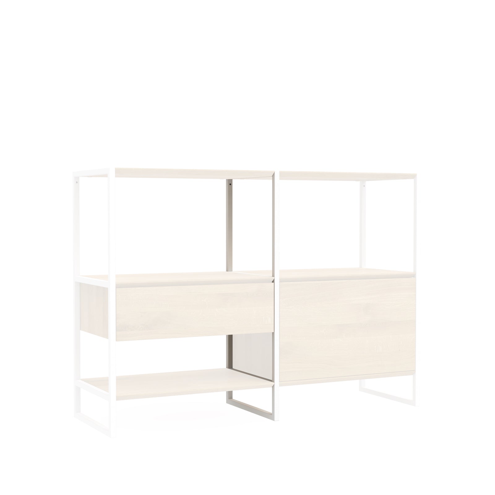 Weißes Design Möbel Element für Öko Highboard