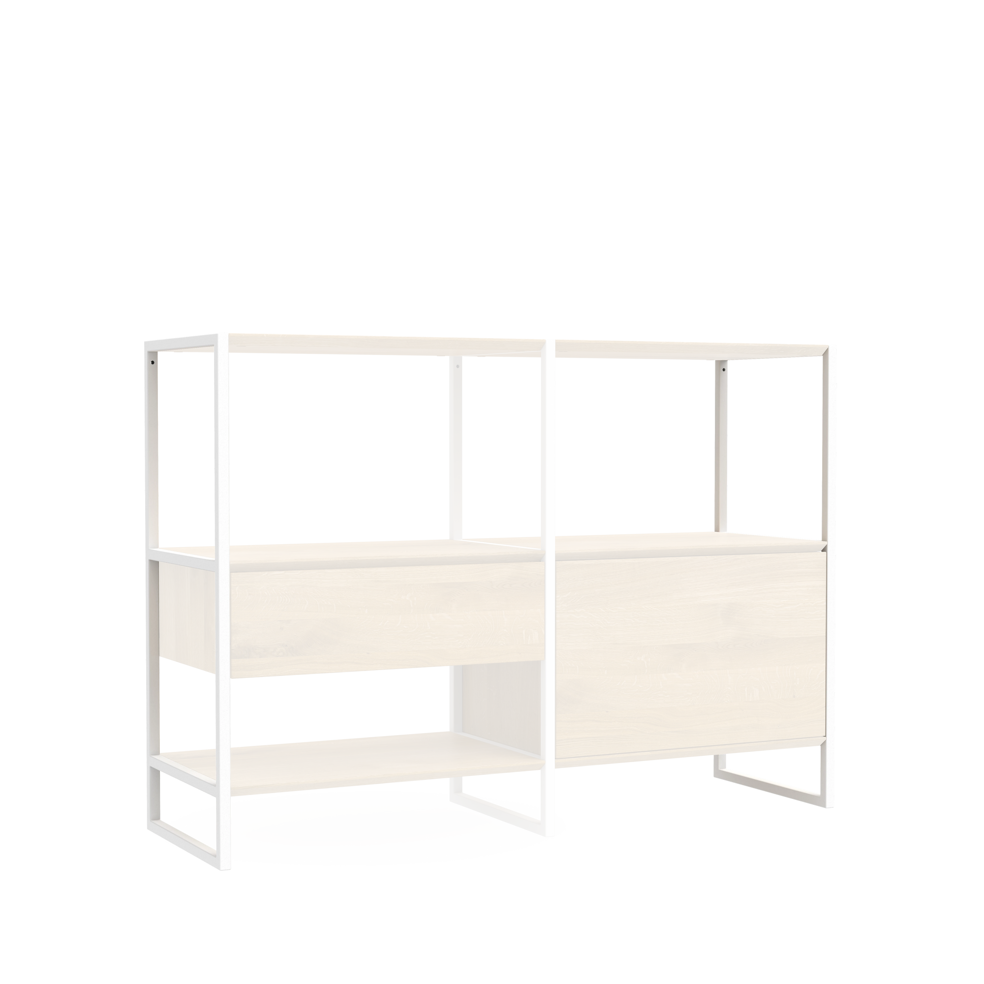 Highboard Wega weiße Metallbeine