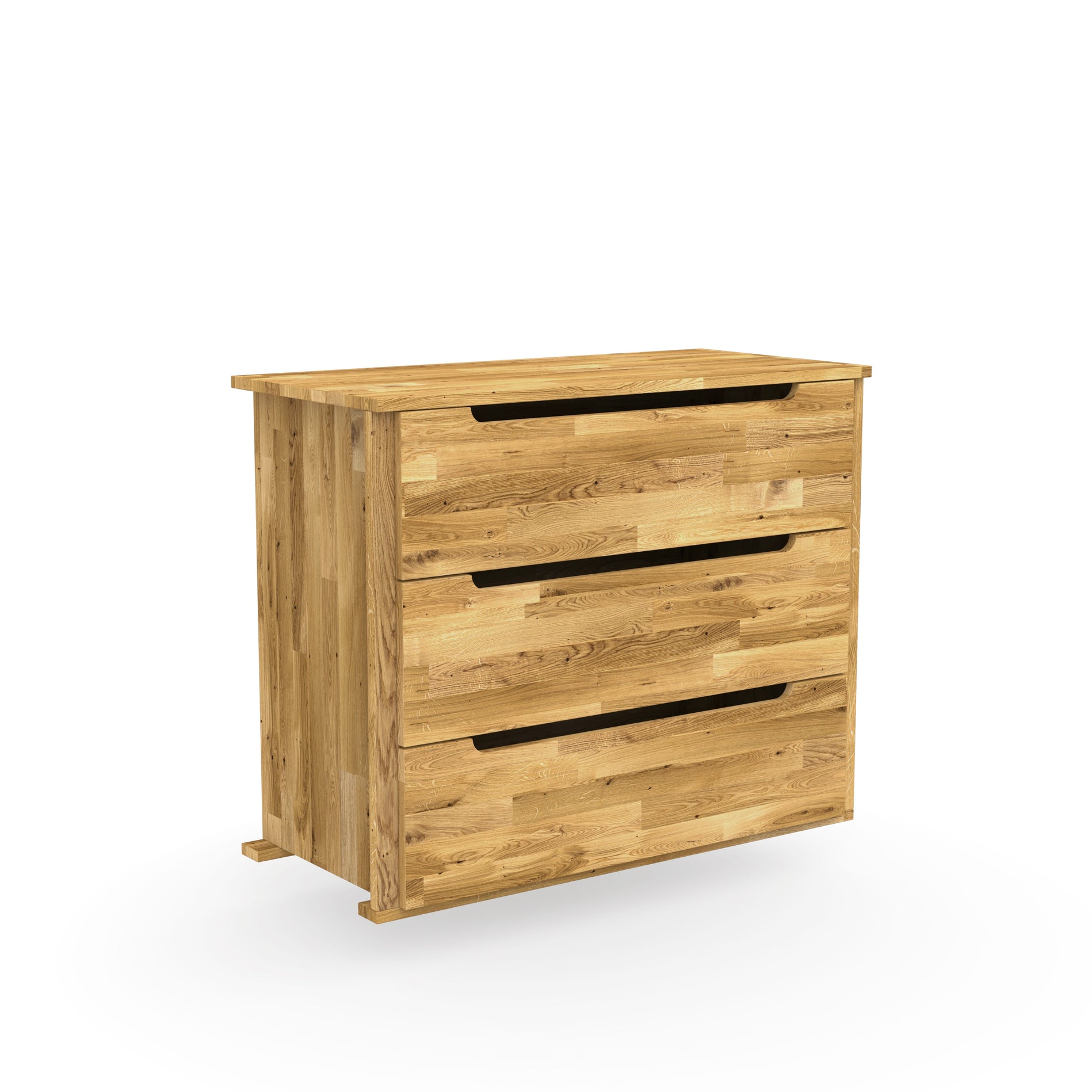 Kleiderschrank Prenzlauer Berg S integrierbares 3-Tür Schubladenmodul aus zertifizierter Wildeiche