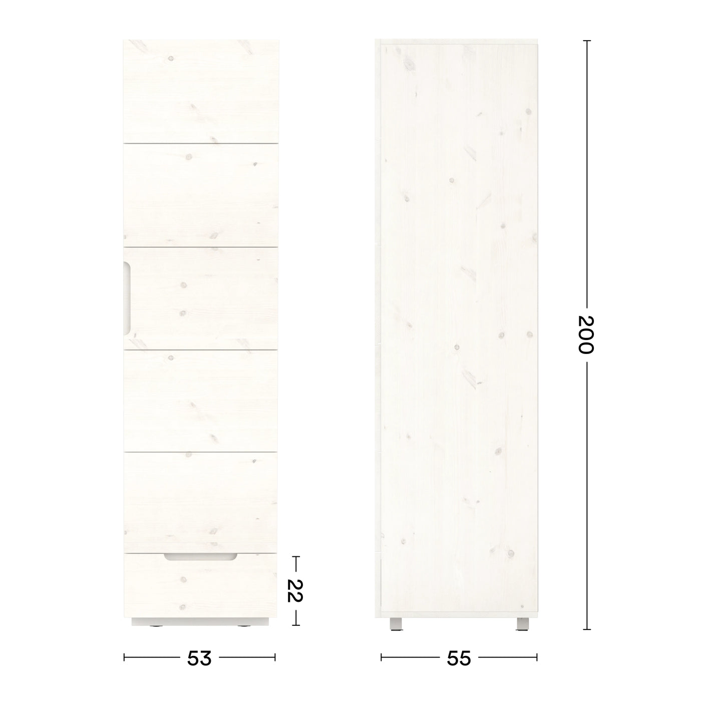 Maße Massivholz Kleiderschrank Enorm S 50 cm