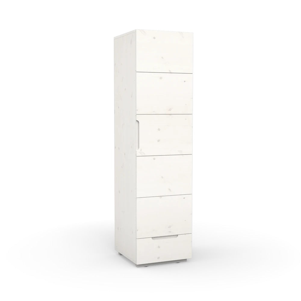 Schmaler Kleiderschrank Enorm in weiß mit einer Tür