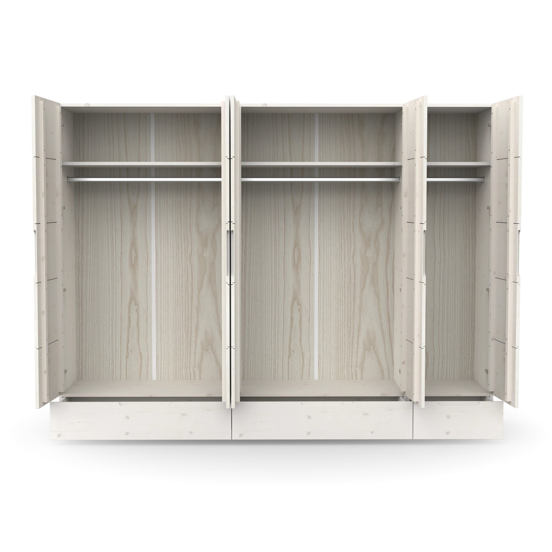 Zeitloser Kleiderschrank Schubladen und Kleiderstangen