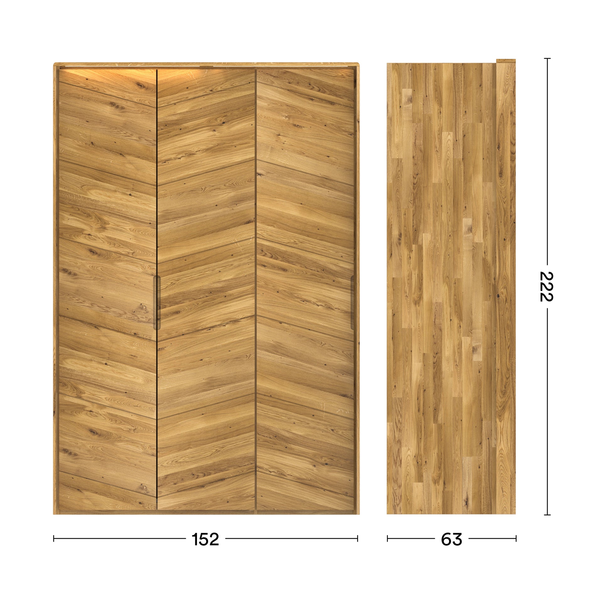 Maße robuster Kleiderschrank Prenzlauerberg 1,5 Meter 3 Türer