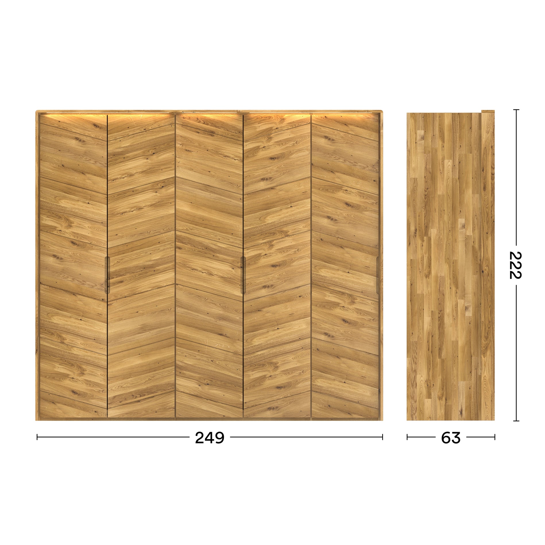 Maße Kleiderschrank Prenzlauer Berg 2,5m 5 Türer