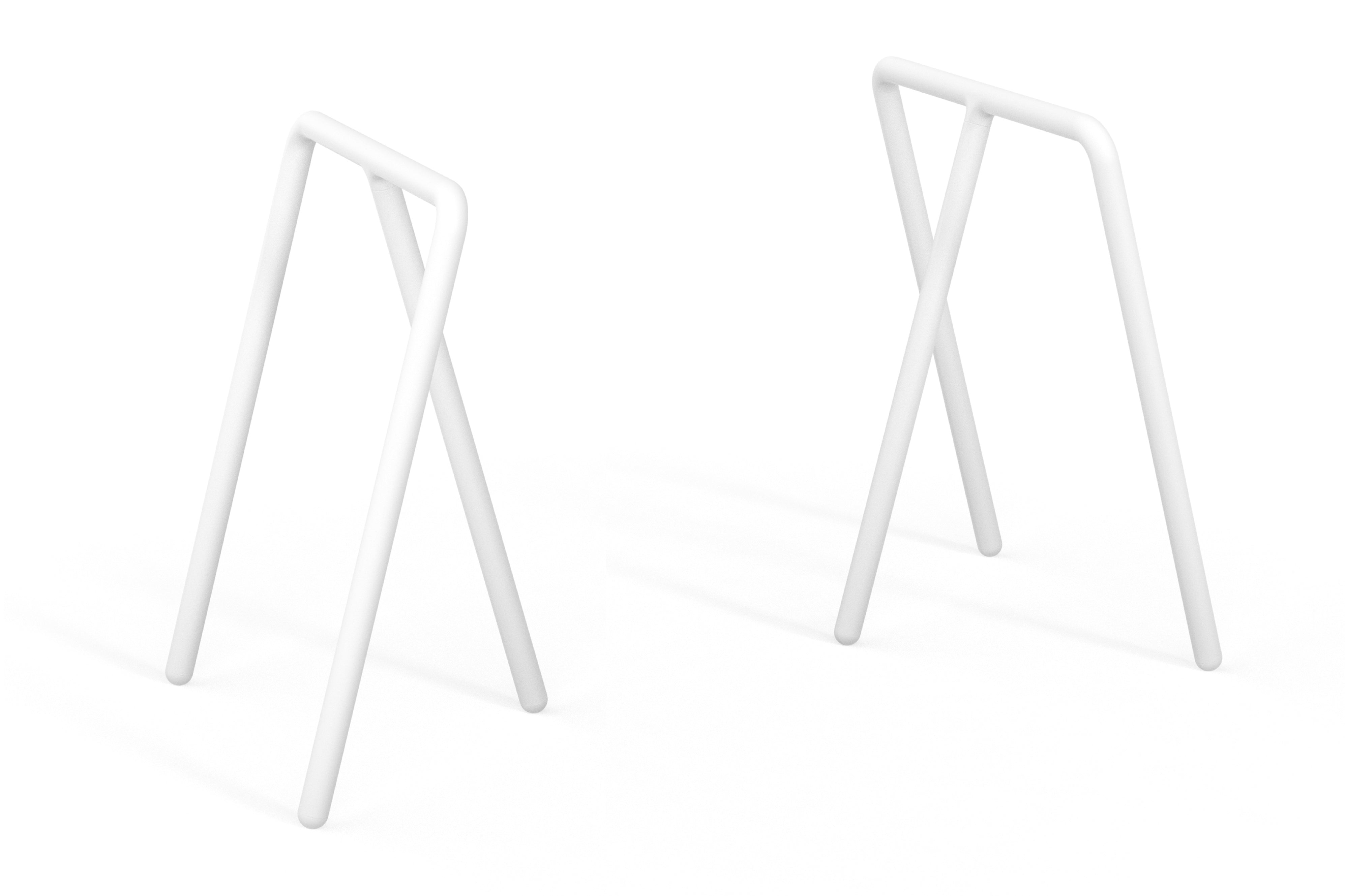 Runder Design Tischock aus weißem Metall 