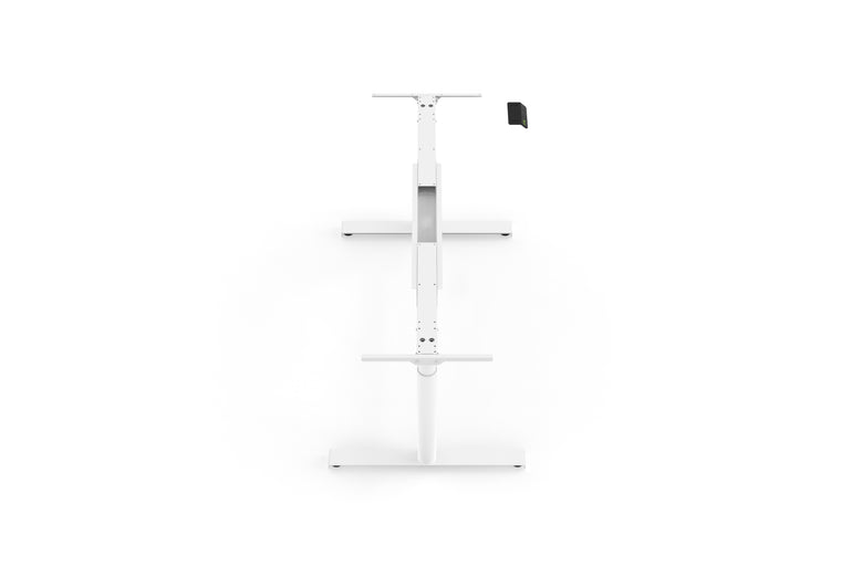 Weißes Tischgestell verstellbar mit runden Beinen