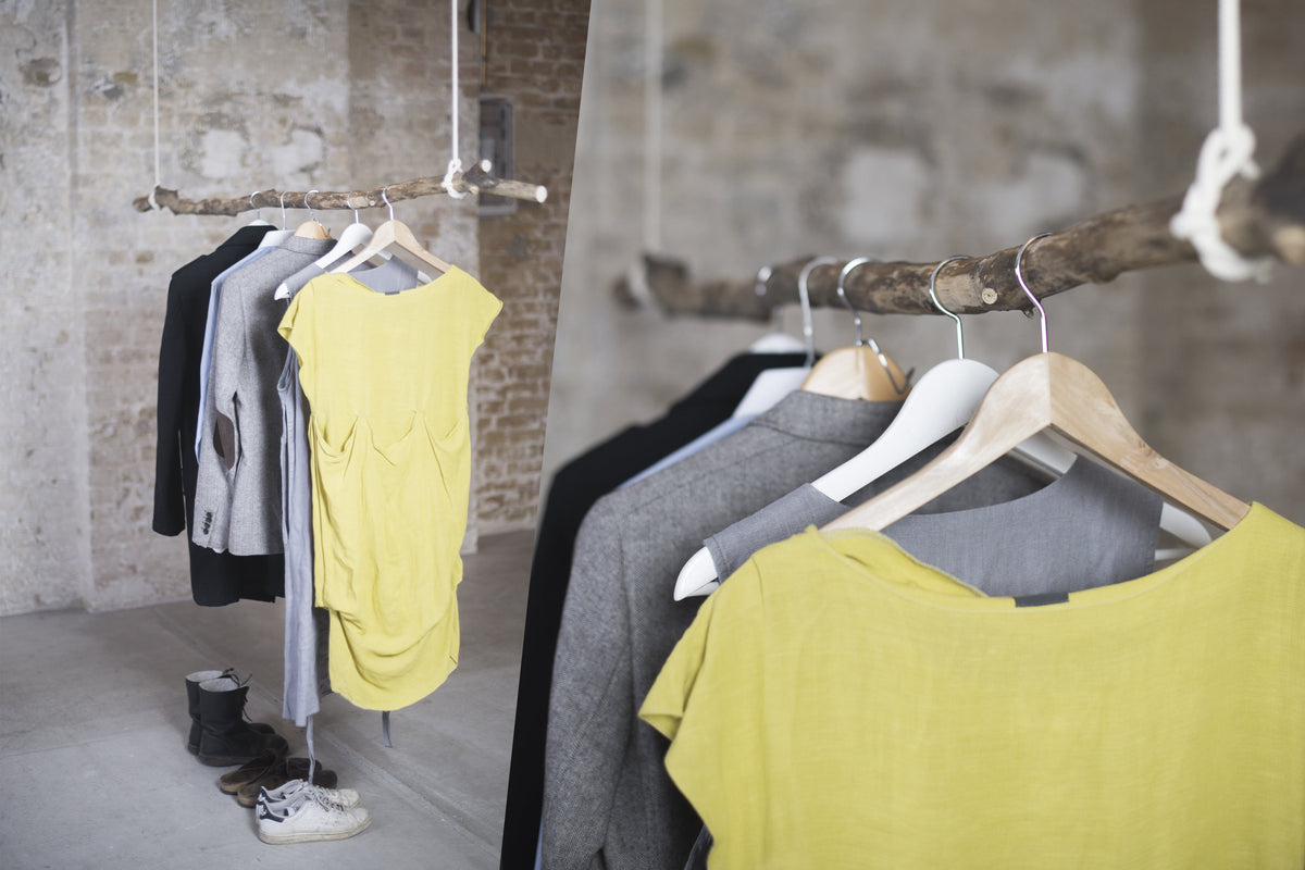 Kleiderstange aus einem Ast bauen