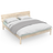 Design Plattformbett aus hellgeölter Eiche zeitlos und Qualität