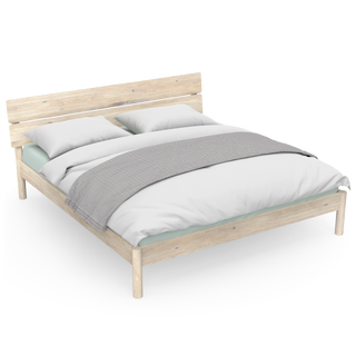 Design Plattformbett aus hellgeölter Eiche zeitlos und Qualität