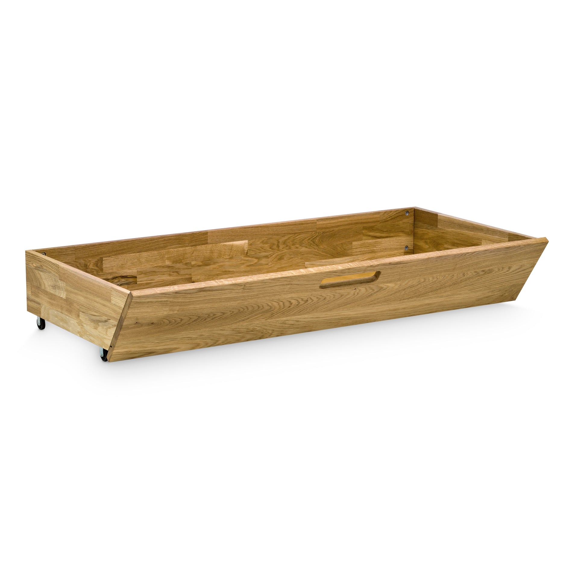 Massive Holzschublade aus zertifizierter Eiche für Bett Schöneberg