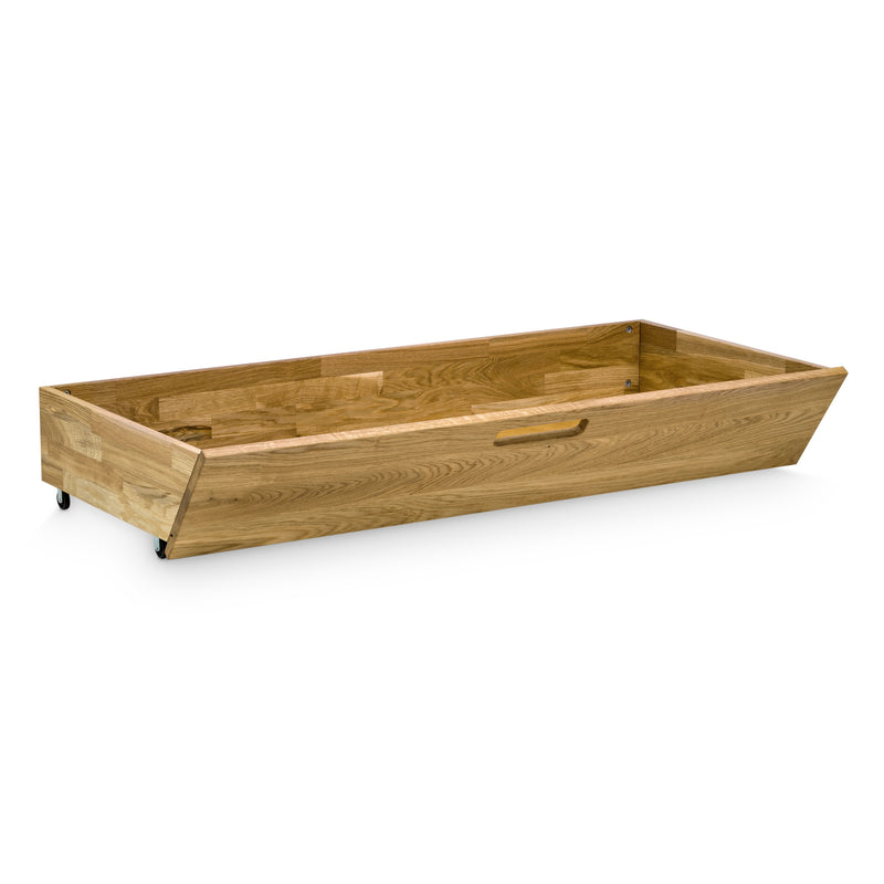 Massive Holzschublade aus zertifizierter Eiche für Bett Schöneberg