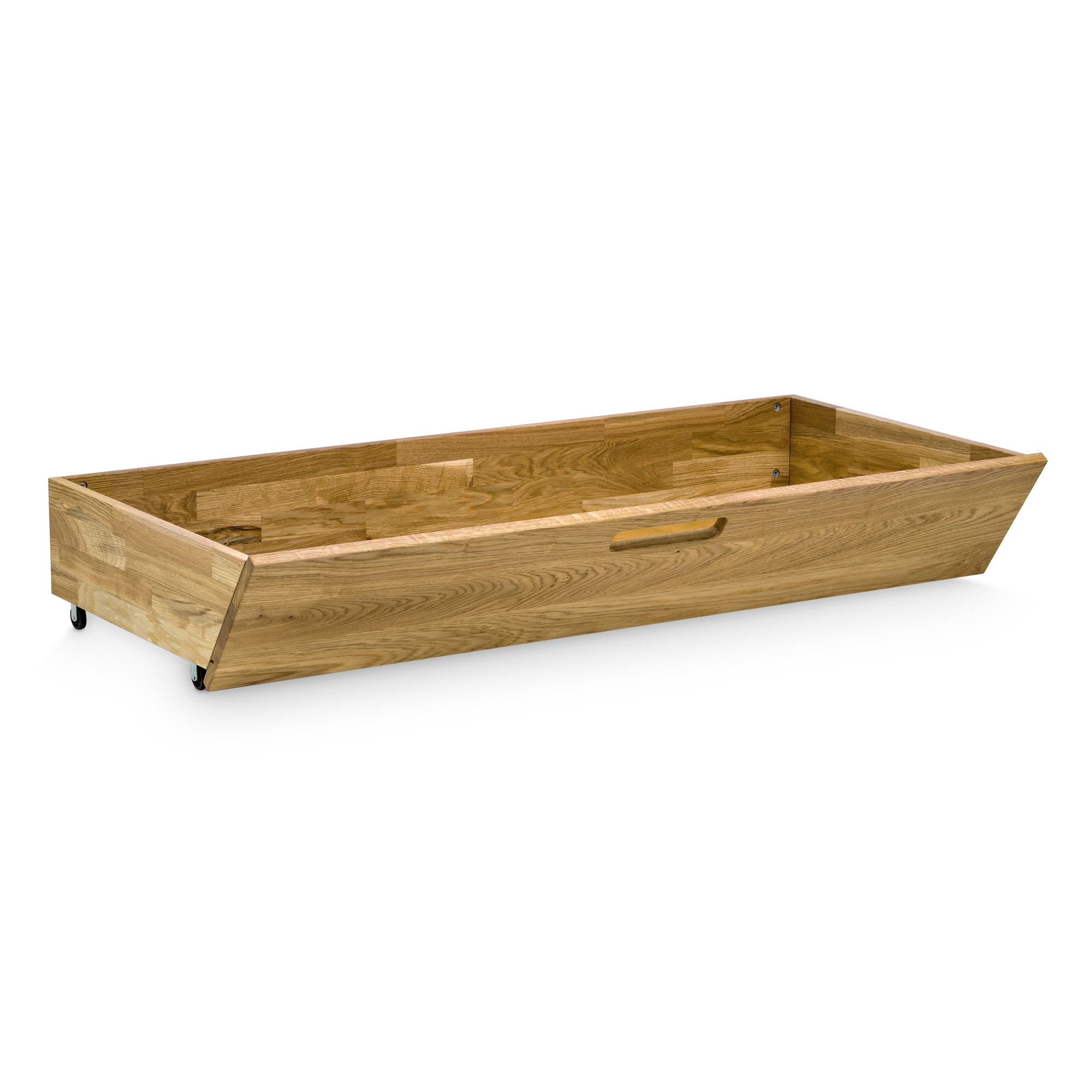 Massive Holzschublade aus zertifizierter Eiche für Bett Schöneberg
