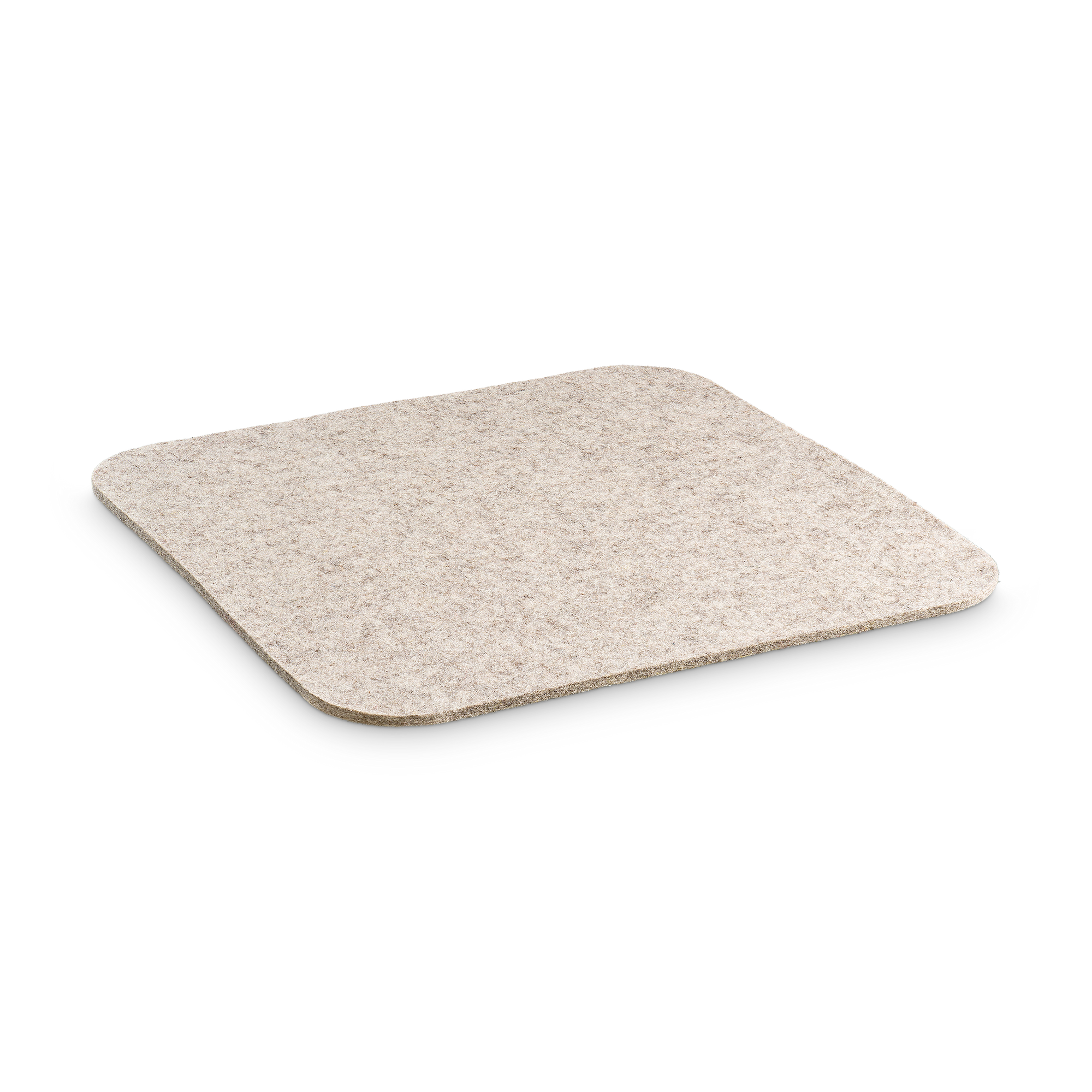 Eckige Sitzauflage aus hochwertiger Merino-Schafwolle in Beige
