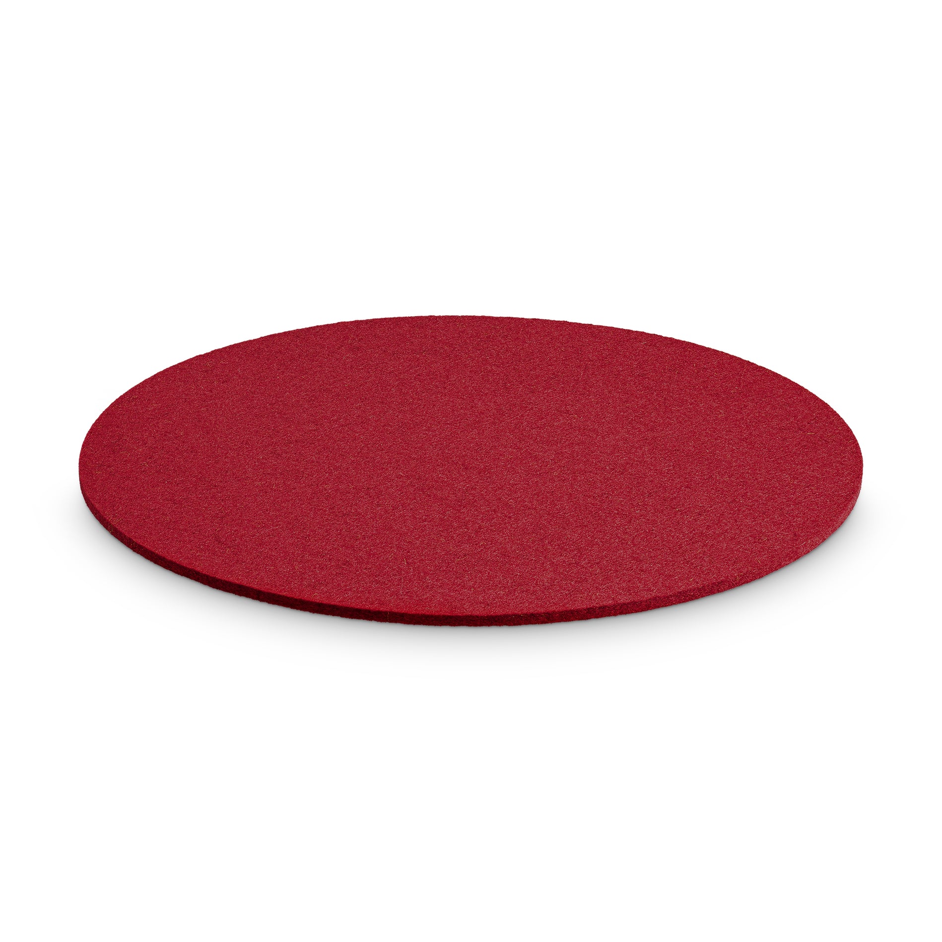 Runde Sitzauflage aus hochwertiger Merino-Schafwolle in Rot