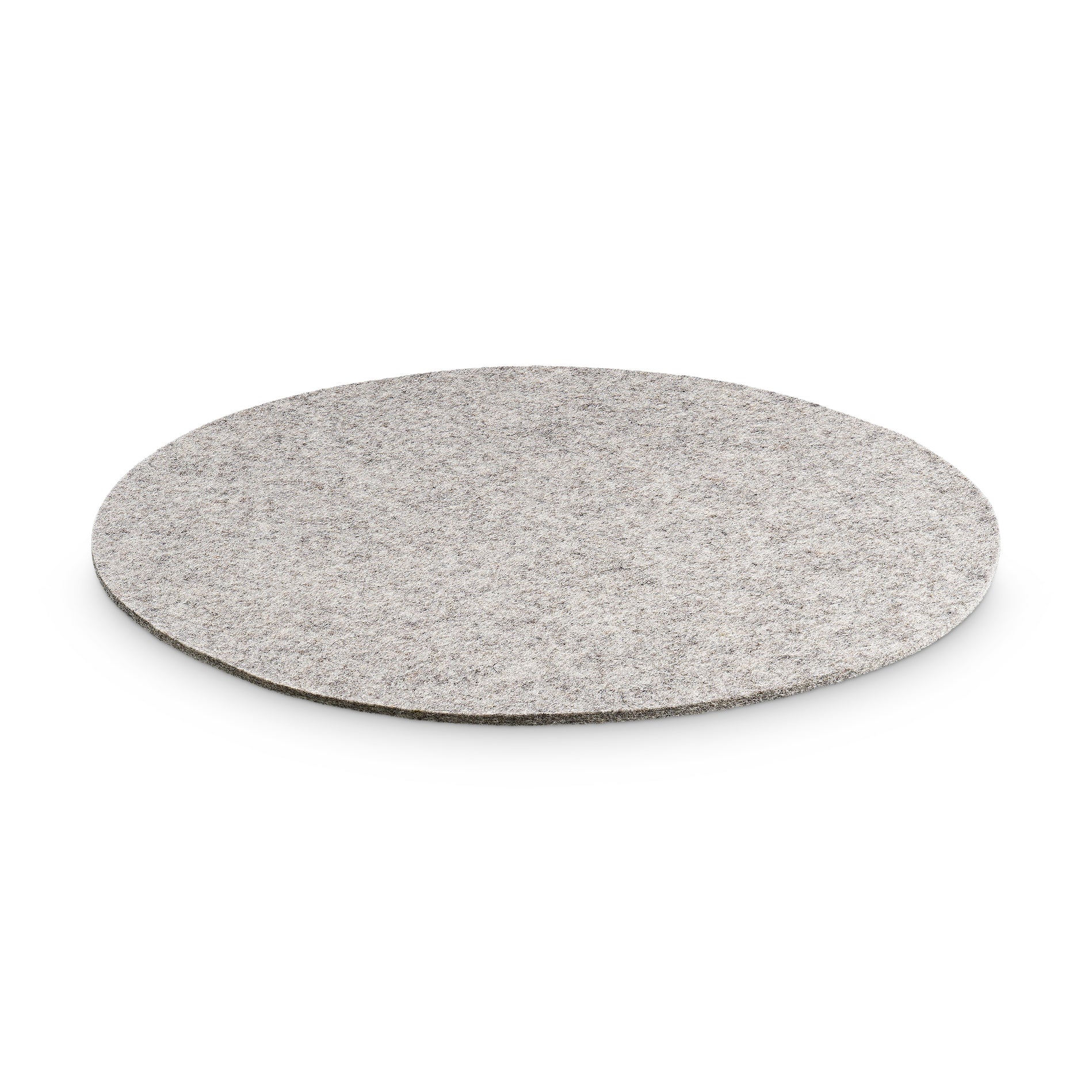 Runde Sitzauflage aus hochwertiger Merino-Schafwolle in Grau