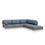Ecksofa mit Pouf