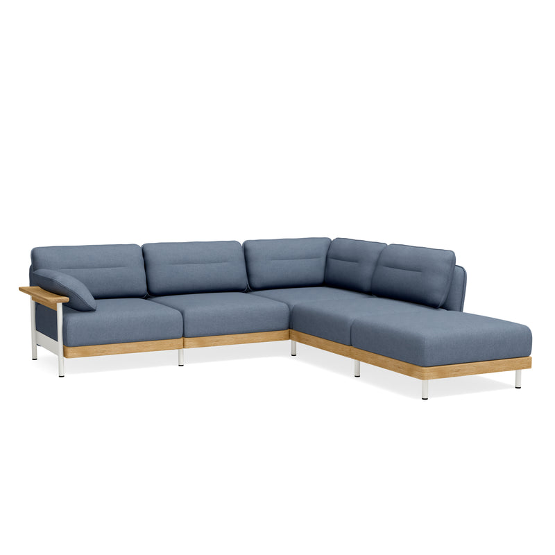 Ecksofa mit Pouf
