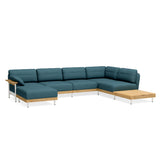 Großes Ecksofa U-Form mit Tisch und Chaiselongue