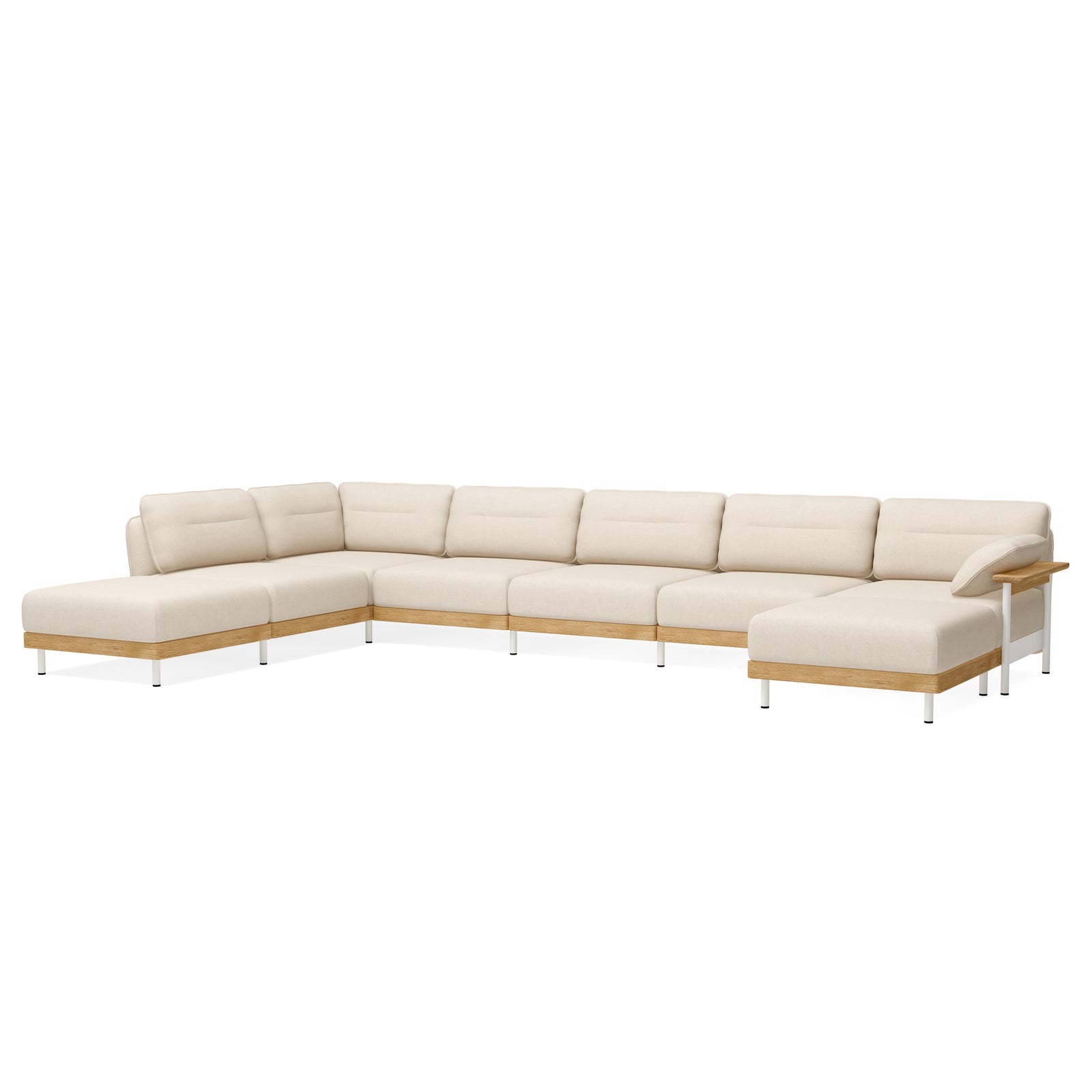 Großes Ecksofa 6-Sitzer mit zwei Chaiselongue (Liegesofa)