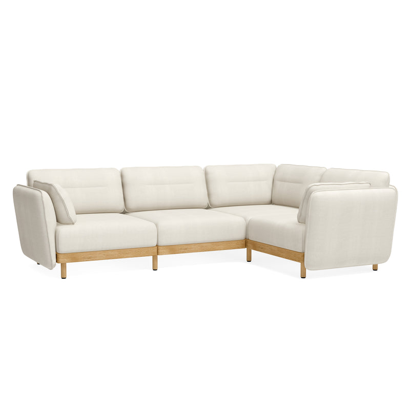 Ecksofa 4-Sitzer beige - L-Form