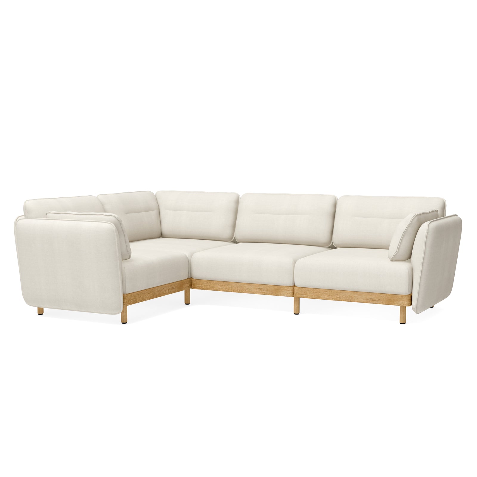 Großes Ecksofa mit weichen Armlehnen