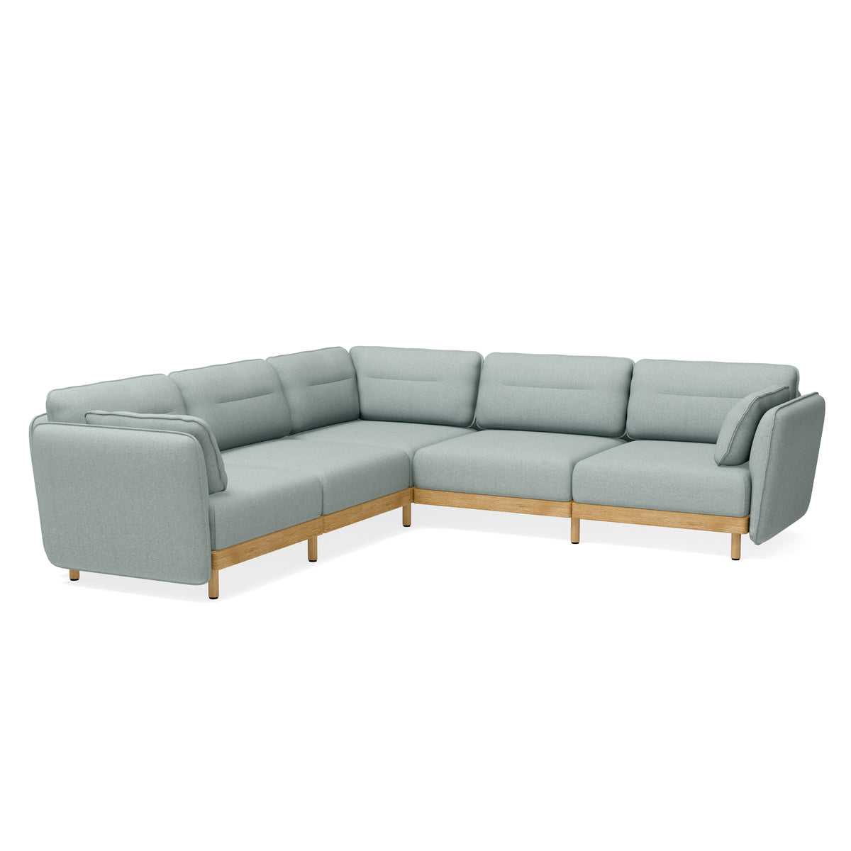Hochwertiges Ecksofa Mio Soft 5-Sitzer aus Eiche