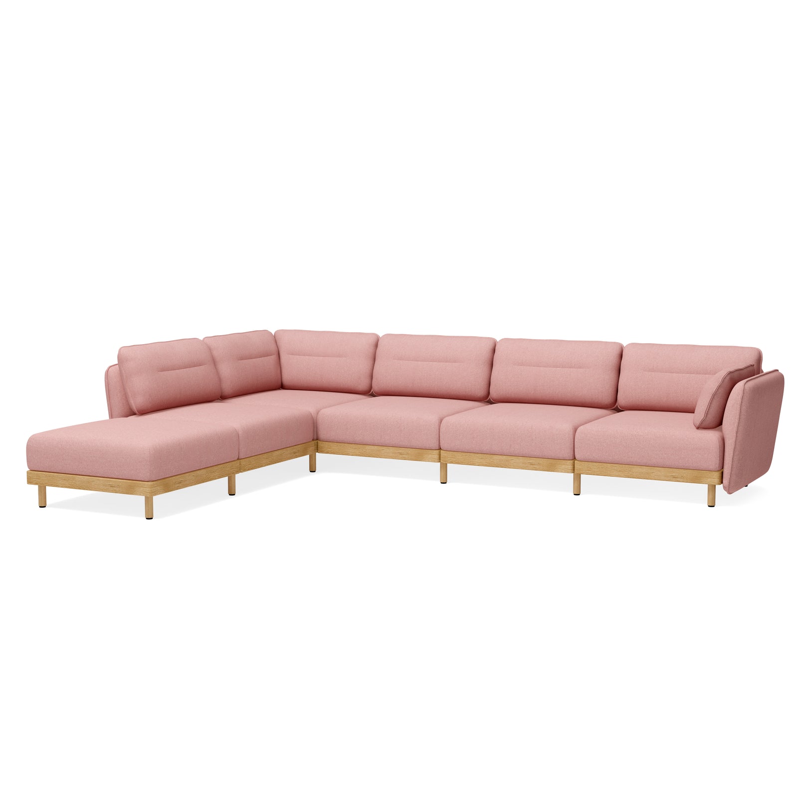 Ecksofa mit Pouf 5-Sitzer