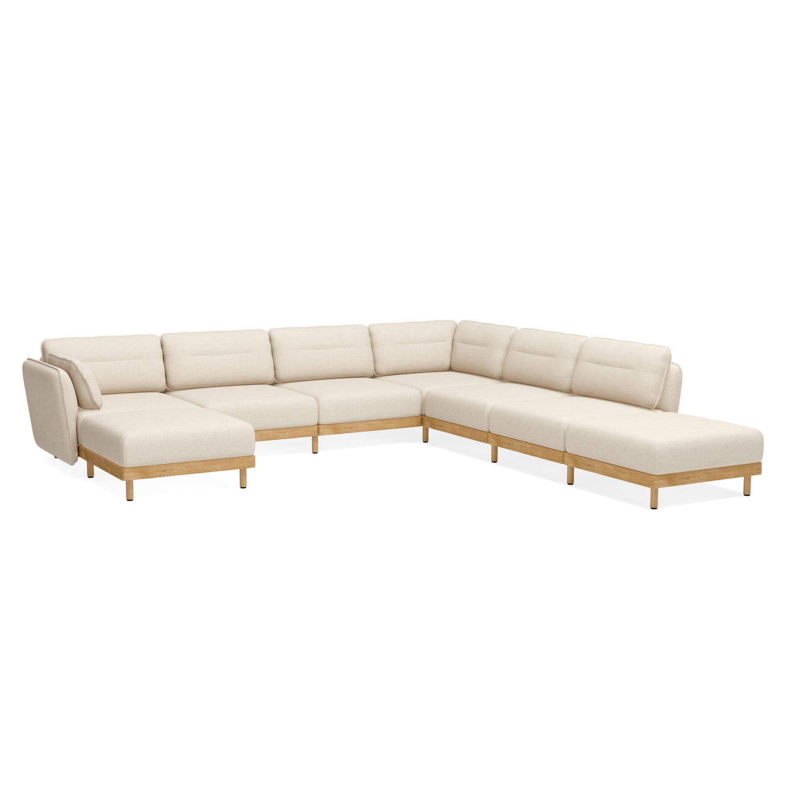 Großes 6-Sitzer Sofa mit 2 Chaiselongue (Liegesofa) 8 Plätze