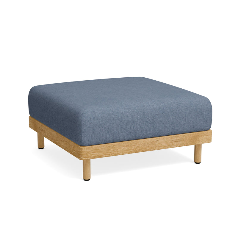 Sitzpouf Mio aus Eiche blaugrau