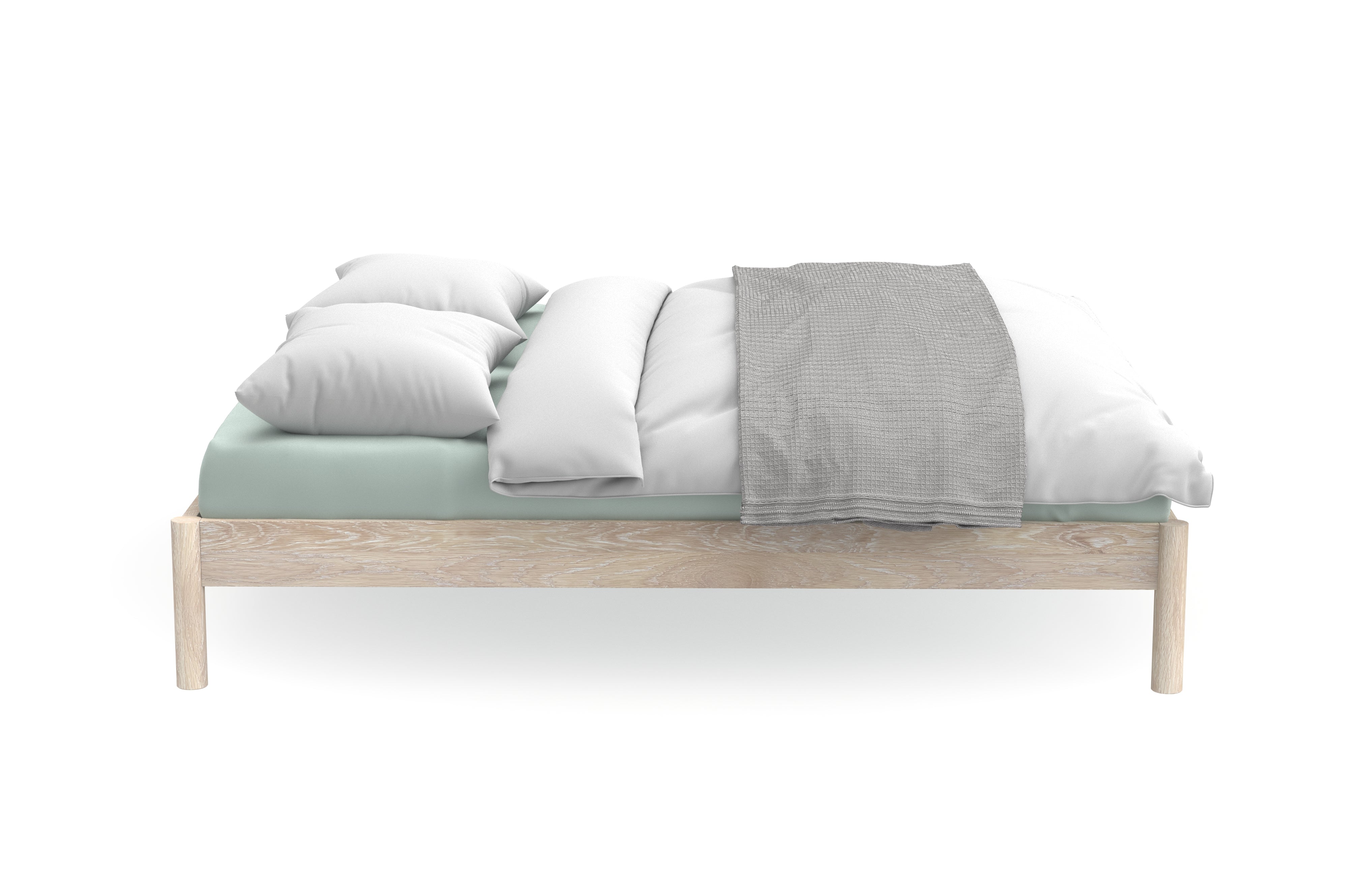 Minimalistisches Bett aus Eiche