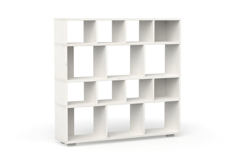 Mittelhohes Regal weiss Massivholz