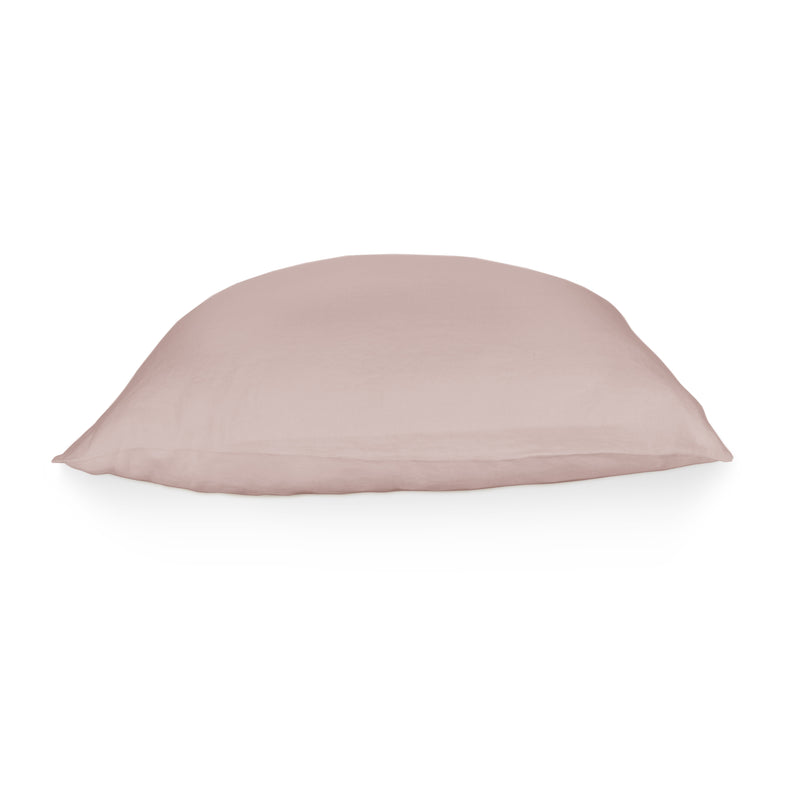 edle Bettwäsche, einfarbiges Kopfkissen 80x80/80x40 in Dusty Rose / Altrosa aus 100% Hanf in der EU gefertigt 