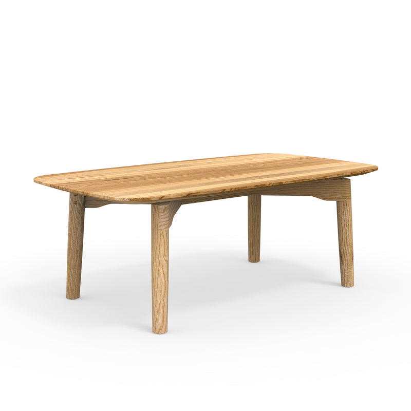 hochwertiger Couchtisch Form S zertifizierter Esche Couchtisch Vollholz geölt modern
