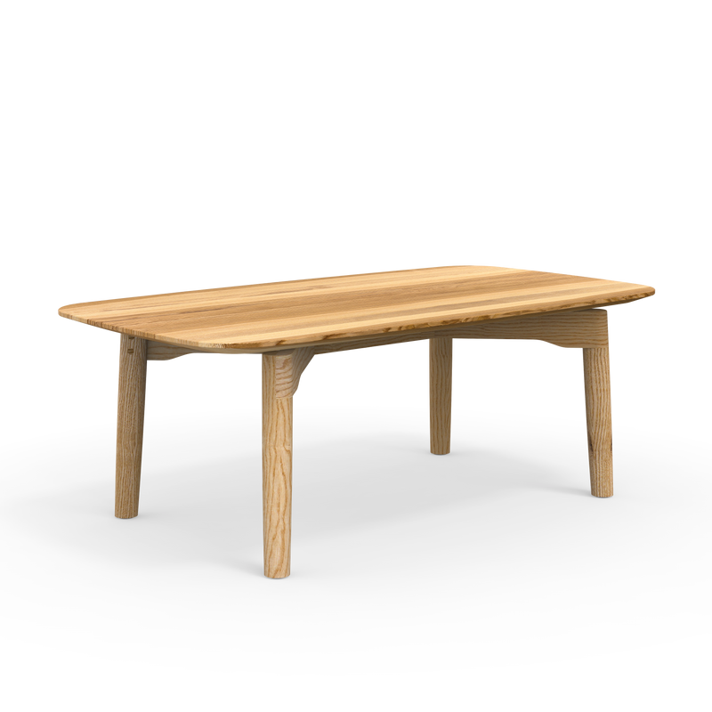 hochwertiger Couchtisch Form S zertifizierter Esche Couchtisch Vollholz geölt modern
