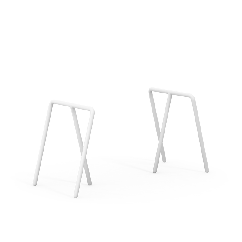 Tischbock Libra aus Metall in Weiß