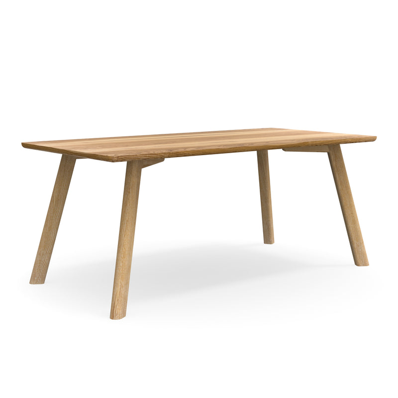 Ökologischer Esstisch aus massiver Esche mit zeitlosen Design Details