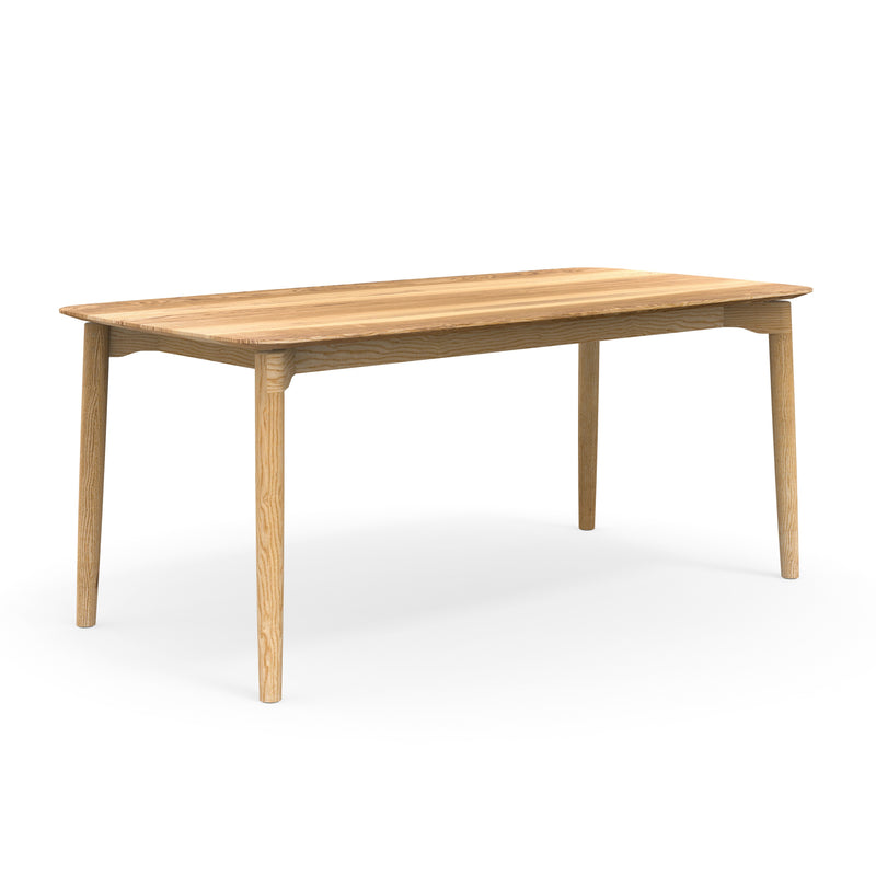 Designer Esstisch aus massiver Esche und Schweizer Kante
