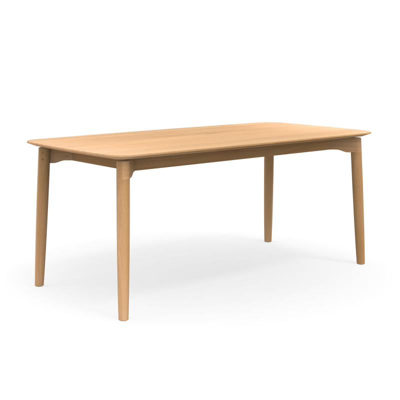 Designer Esstisch aus massiver Buche und Schweizer Kante