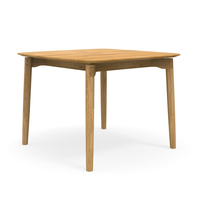 Quadratischer Designer Esstisch aus massiver Eiche