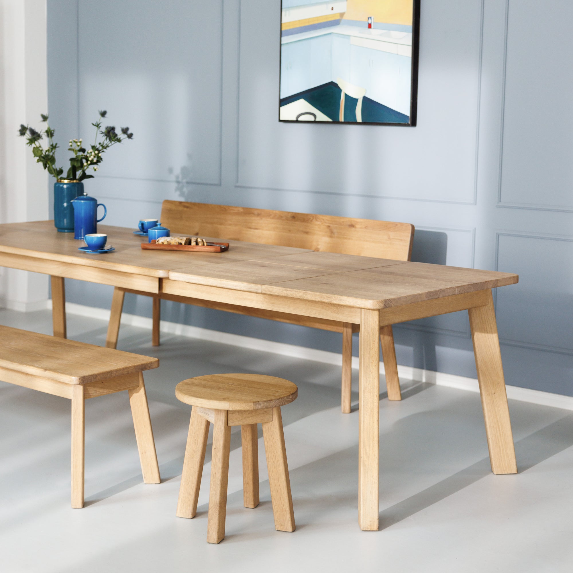 Naturholz Esstisch Form F Ausziehbar Moderner Landhausstil zertifiziertes Massivholz geölt